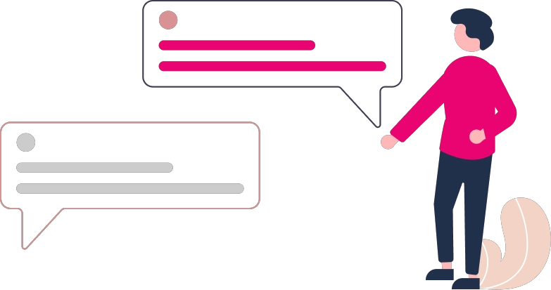 Illustration de contact communication